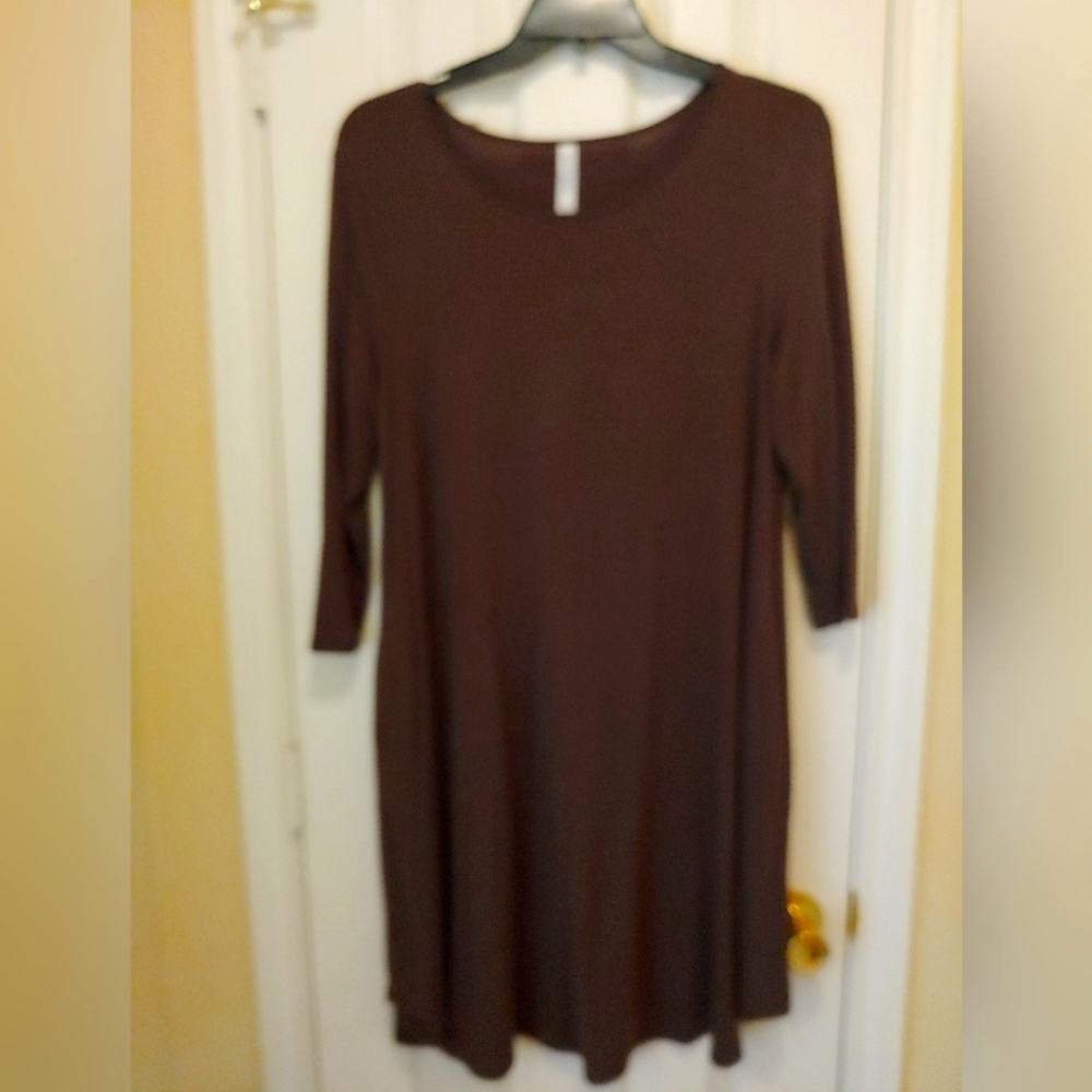 XL Knit Brown Dress